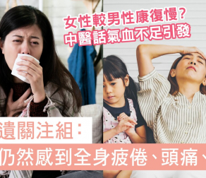 新冠康復手尾長 一年後仍然感到全身疲倦、頭痛、氣喘